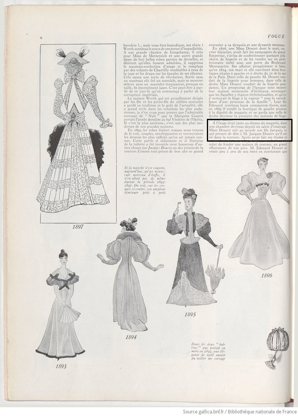 Extrait d'un numéro du Vogue, 1923. ©Gallica