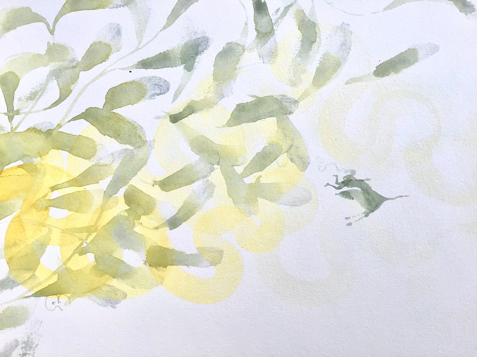Whoohoue !       Aquarelle sur papier, 29,7/42 cm, septembre 2026